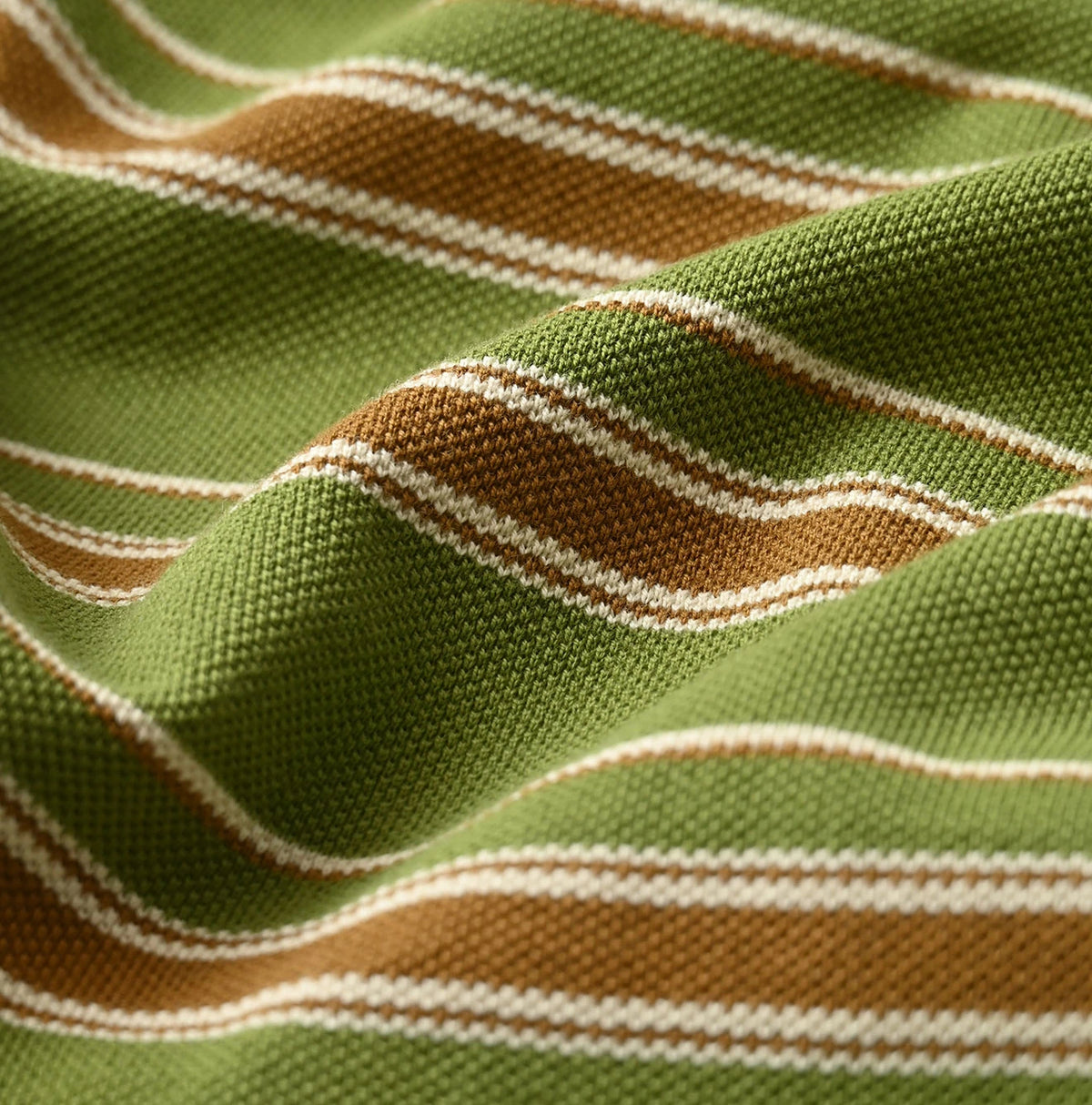 45R Cotton Pique Stripe Flare Polo