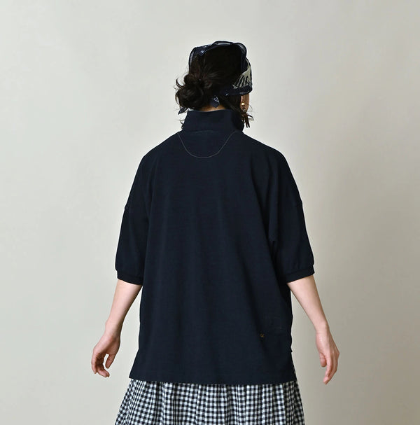 45R Indigo Cotton Pique 908 Polo Shirt