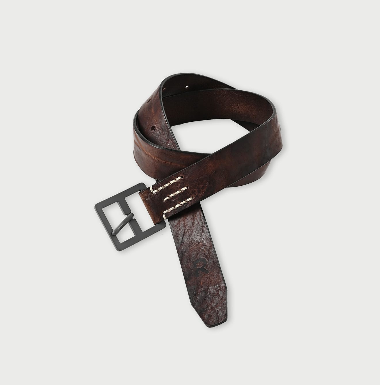 45R Vintage Leather Belt Wide