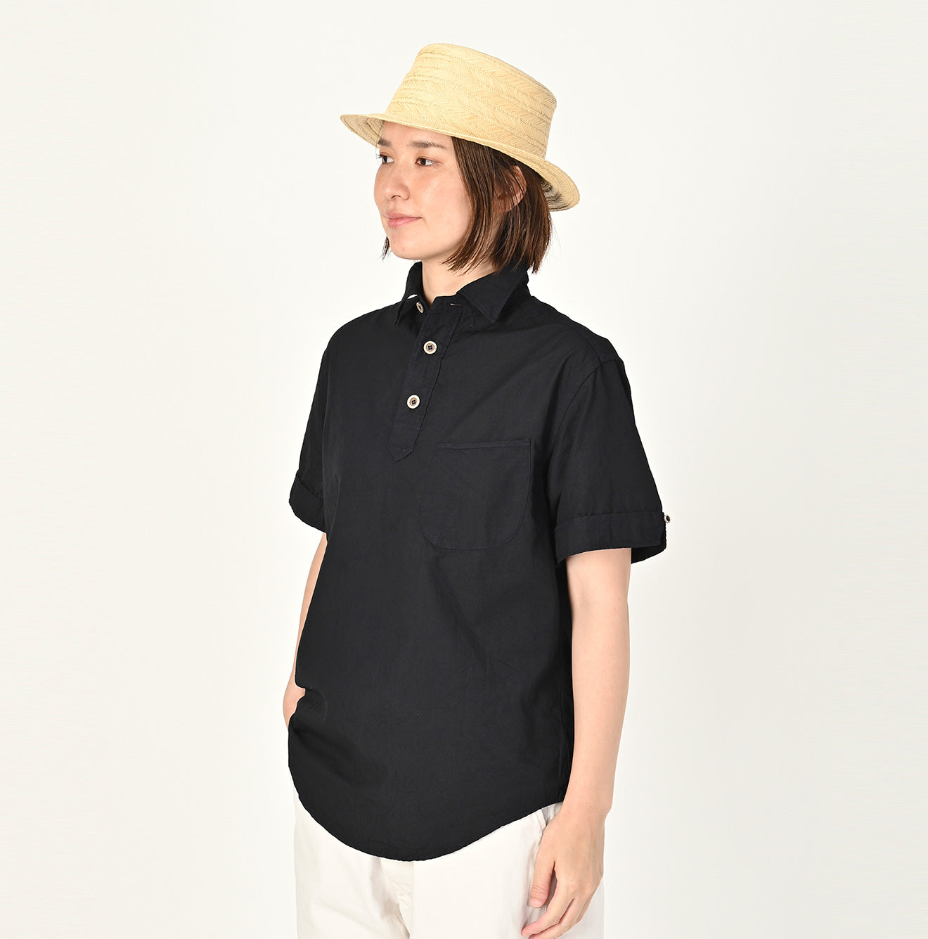 Indigo Damp 908 Short Sleeve Loafer Pullover Shirt