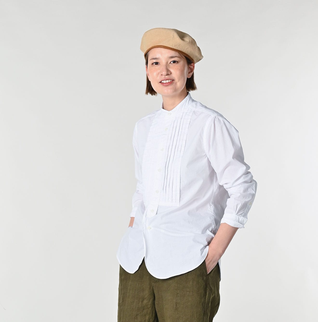 45R Batiste 908 Pintuck Stand Collar Shirt - Image 4