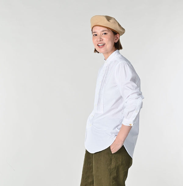 45R Batiste 908 Pintuck Stand Collar Shirt