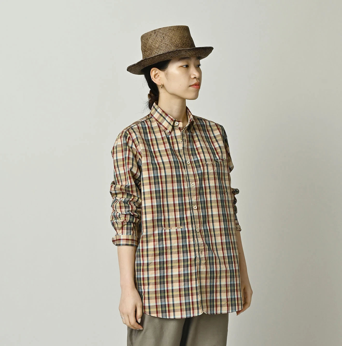 45R Broadcloth Madras 908 Loafer Shirt - Image 9