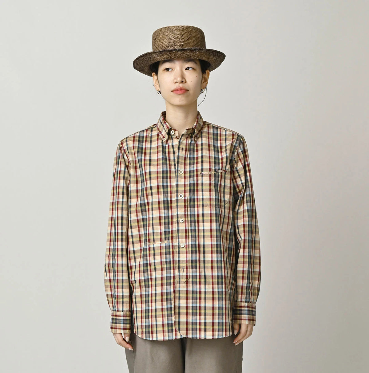 45R Broadcloth Madras 908 Loafer Shirt
