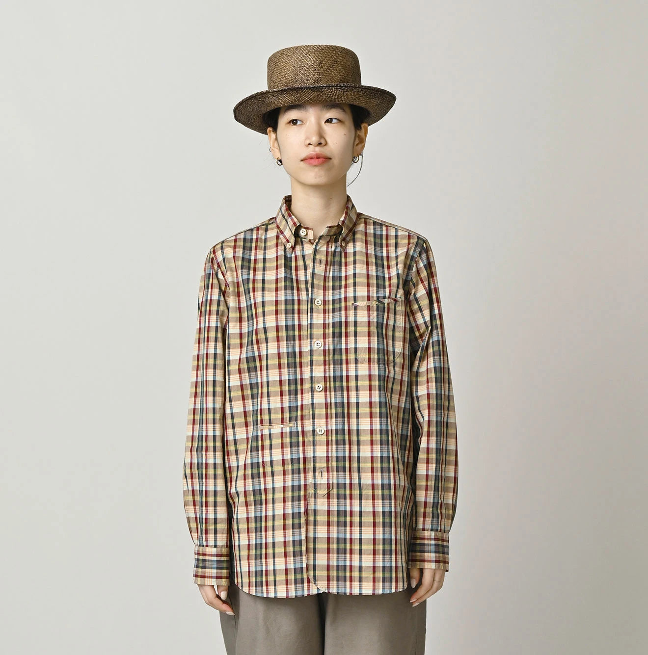 45R Broadcloth Madras 908 Loafer Shirt - Image 12