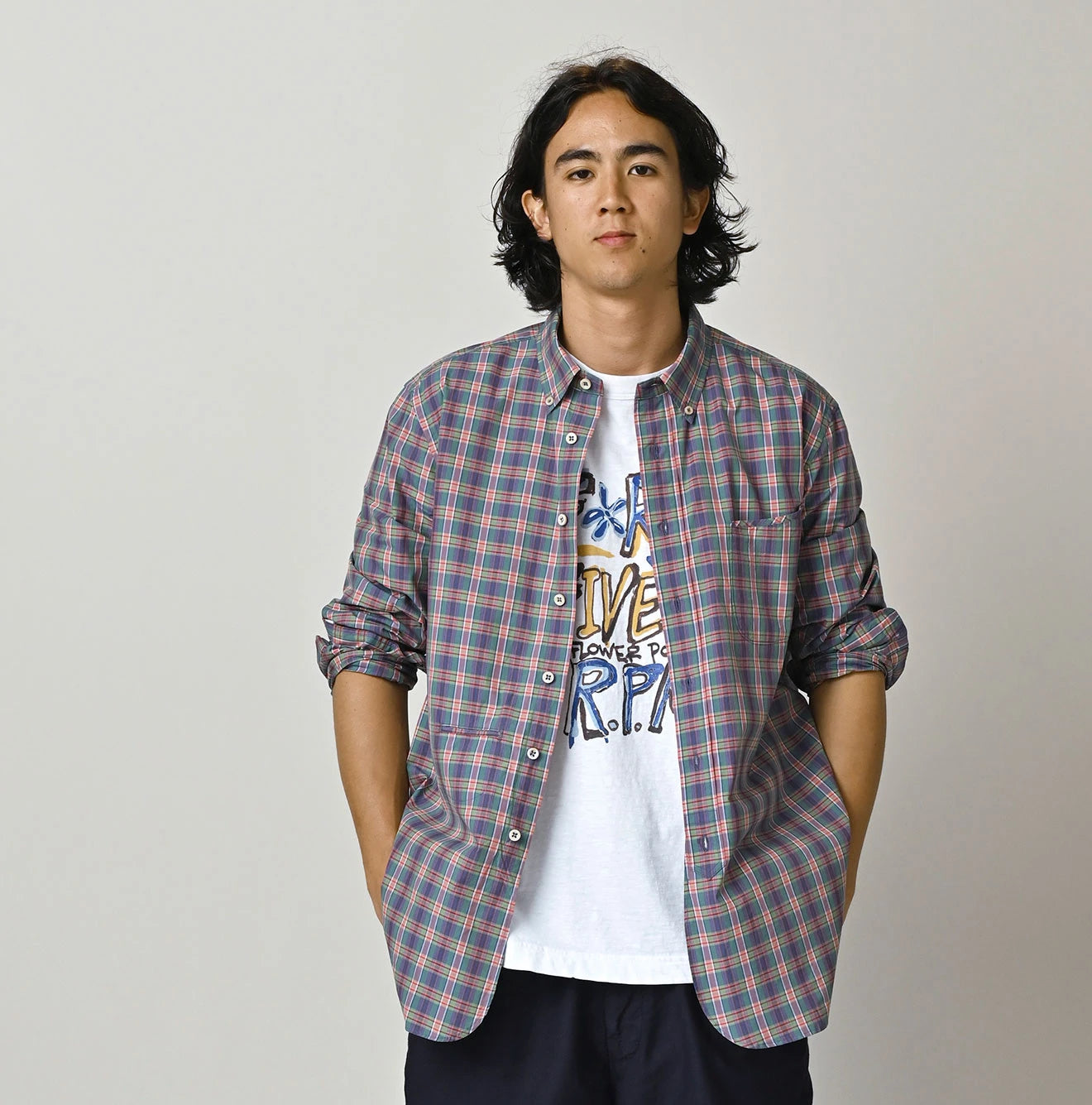 45R Broadcloth Madras 908 Loafer Shirt - Image 6