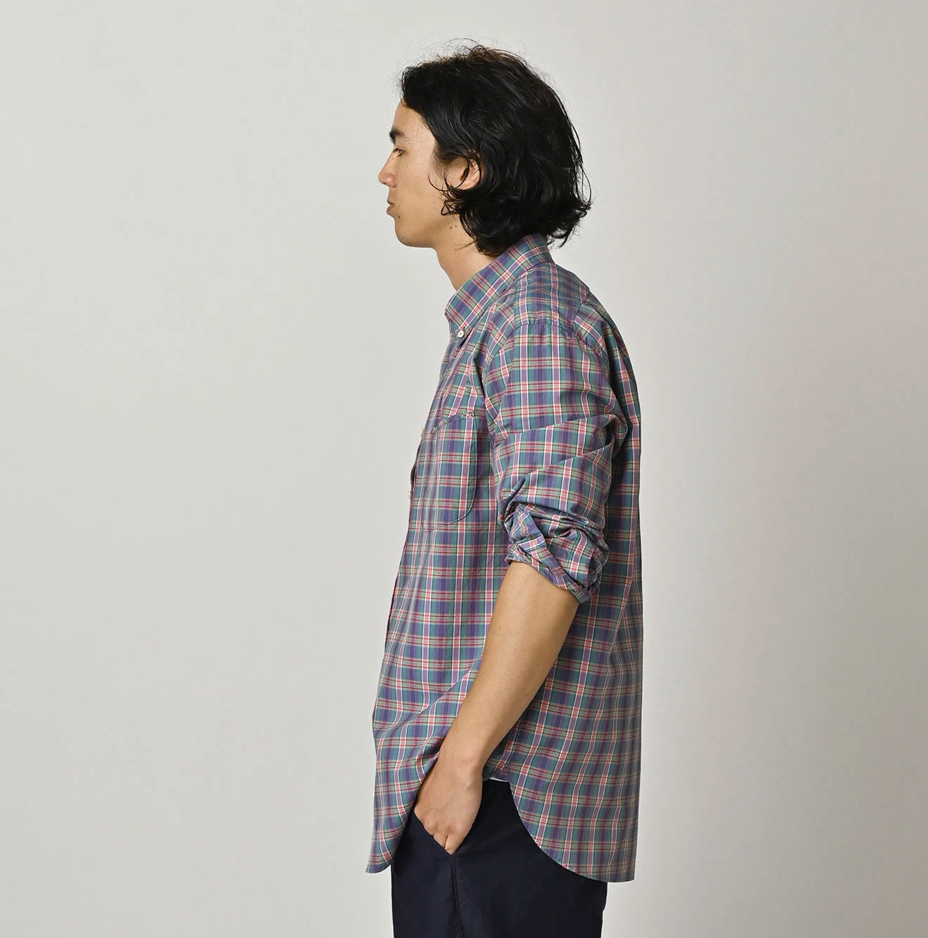 45R Broadcloth Madras 908 Loafer Shirt - Image 7