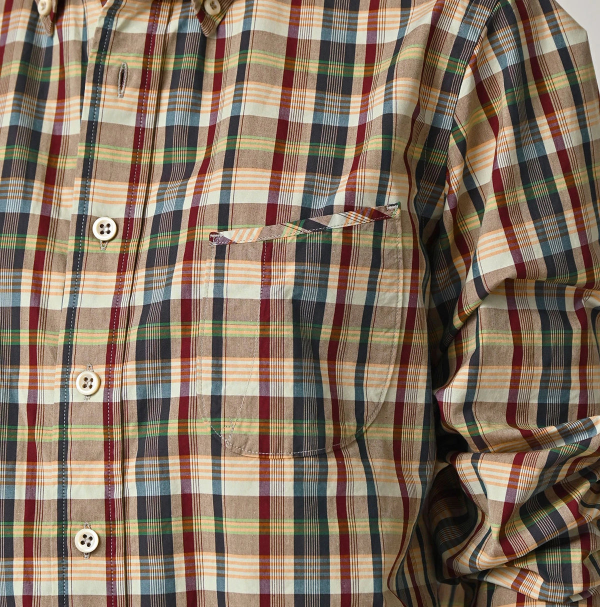 45R Broadcloth Madras 908 Loafer Shirt