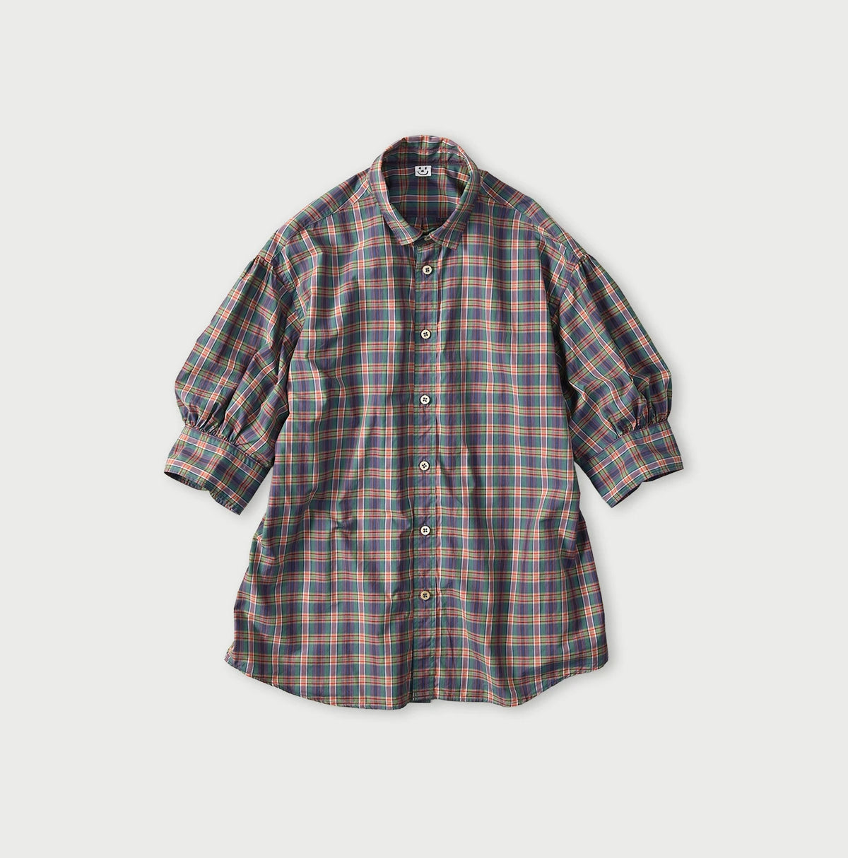 45R Broadcloth Madras Petite Collar Coupe Shirt