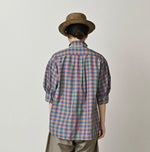 45R Broadcloth Madras Petite Collar Coupe Shirt