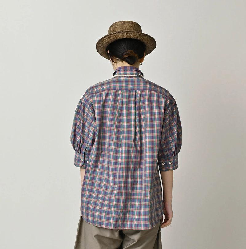 45R Broadcloth Madras Petite Collar Coupe Shirt - Image 7
