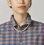 45R Broadcloth Madras Petite Collar Coupe Shirt