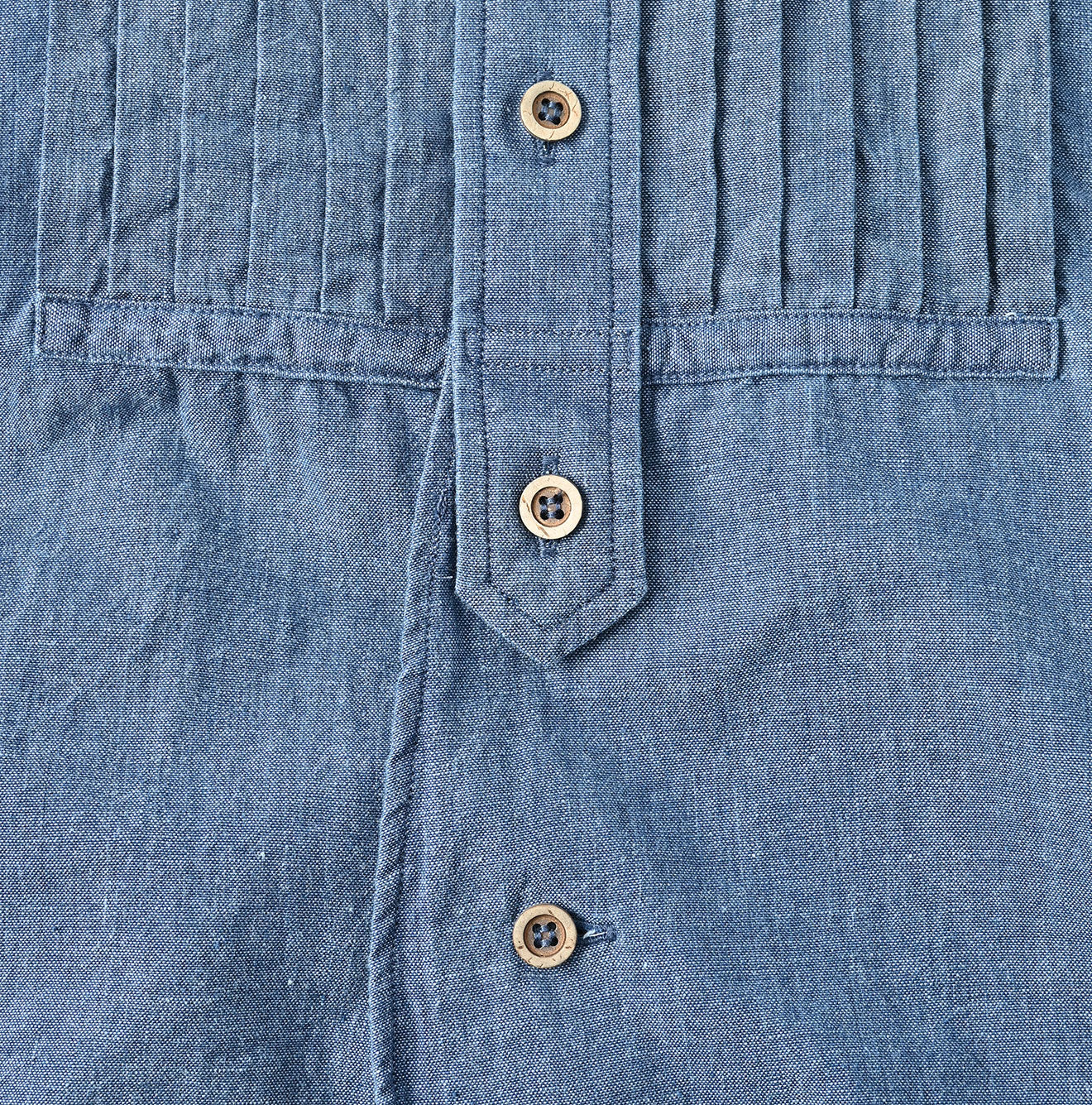 45R Indigo Khadi Ox 908 Pintuck Stand Collar Shirt - Image 17