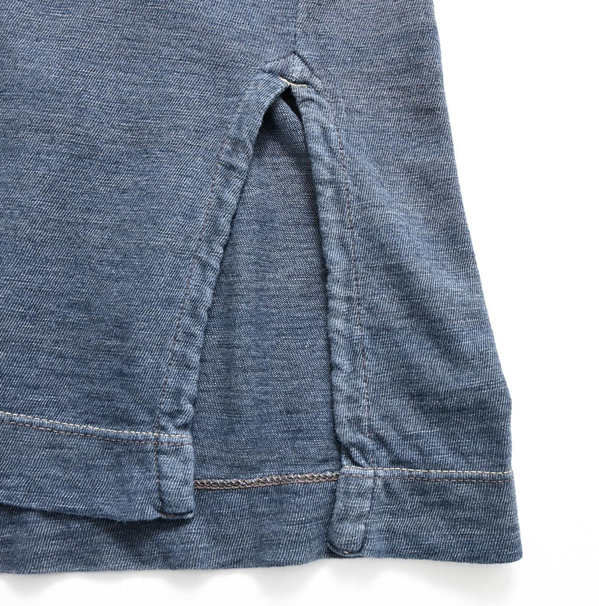 Indigo Big Slit T-shirt Distressed - 45R by 45rpm studio