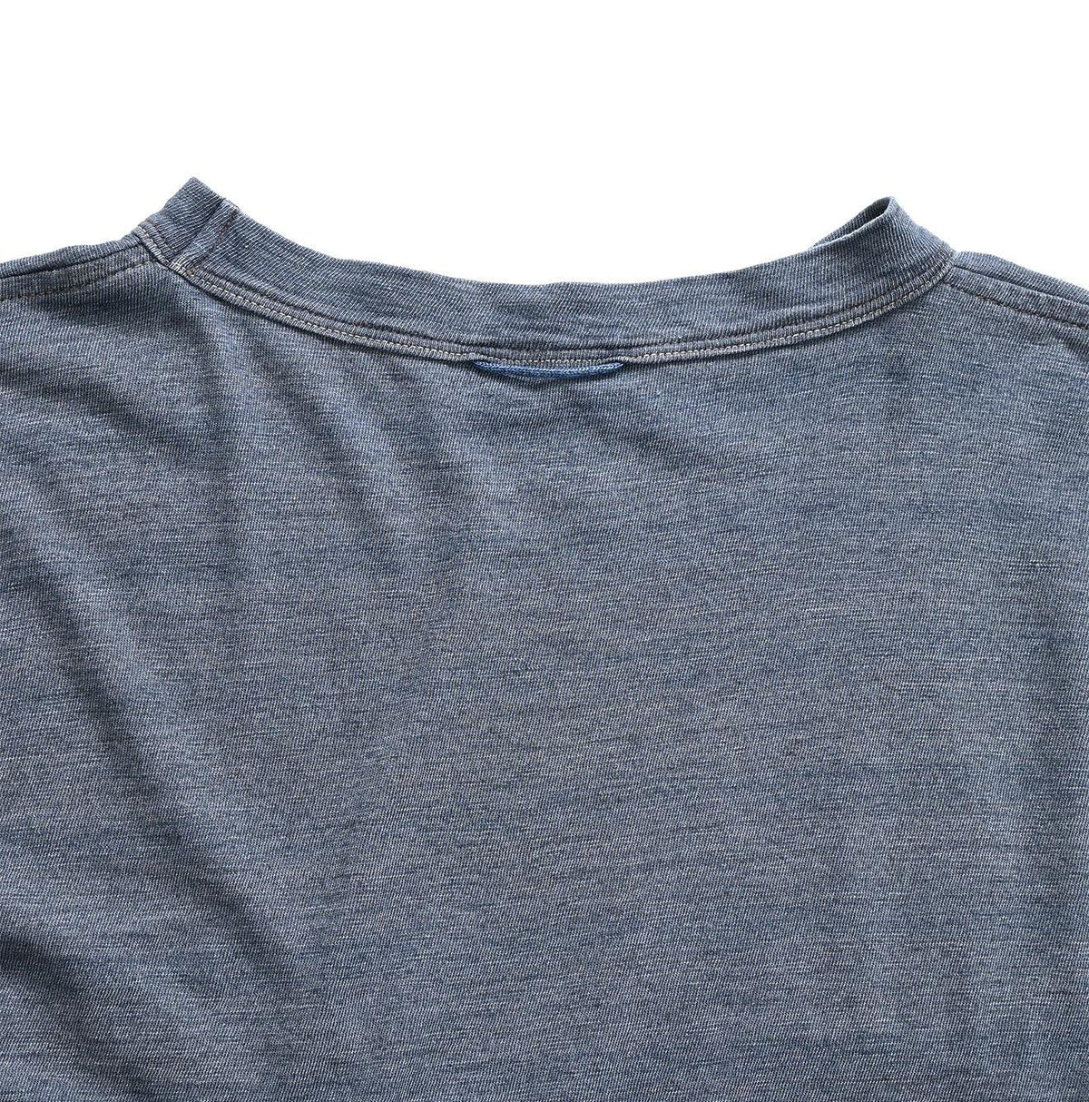 Indigo Big Slit T-shirt Distressed - 45R by 45rpm studio