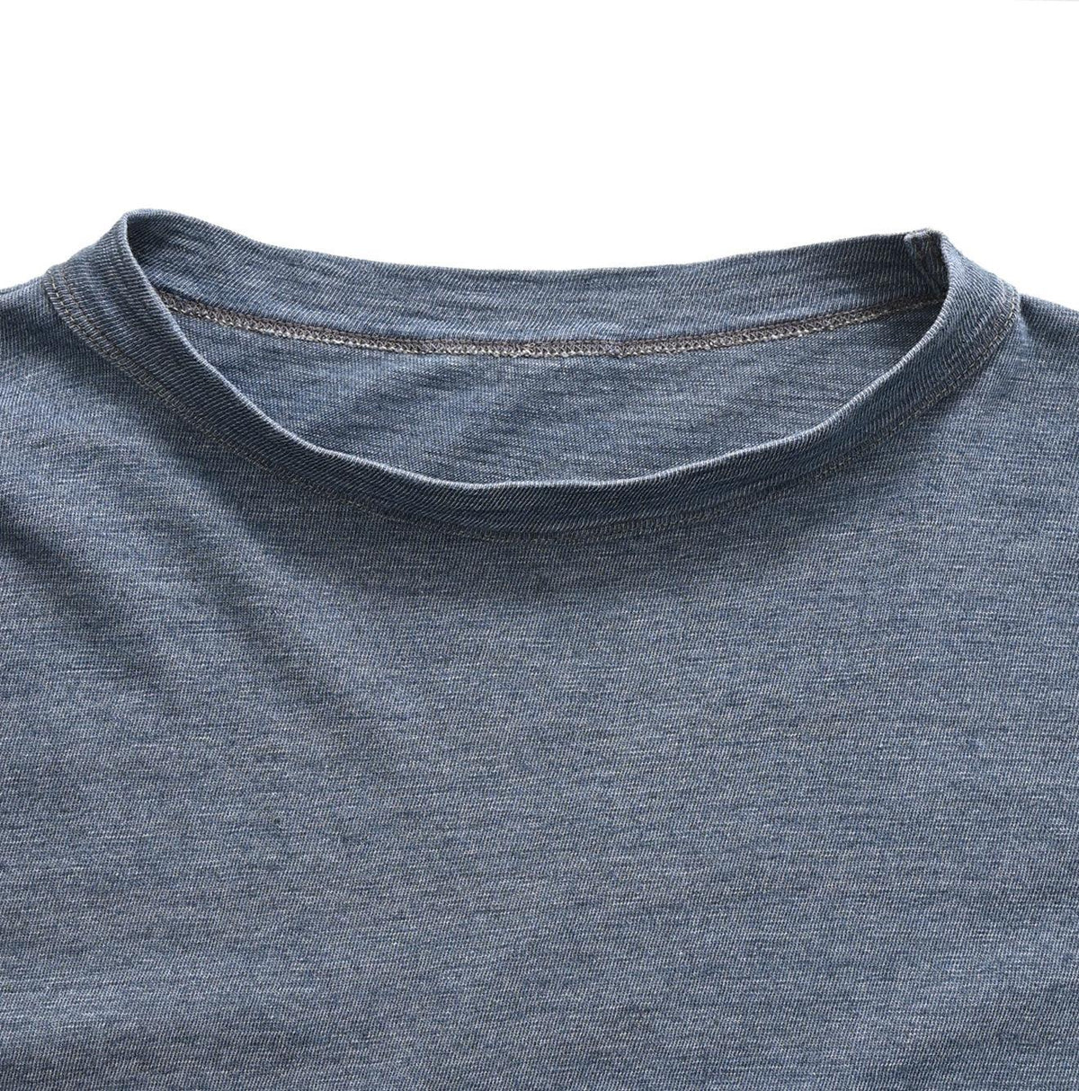 Indigo Big Slit T-shirt Distressed - 45R by 45rpm studio