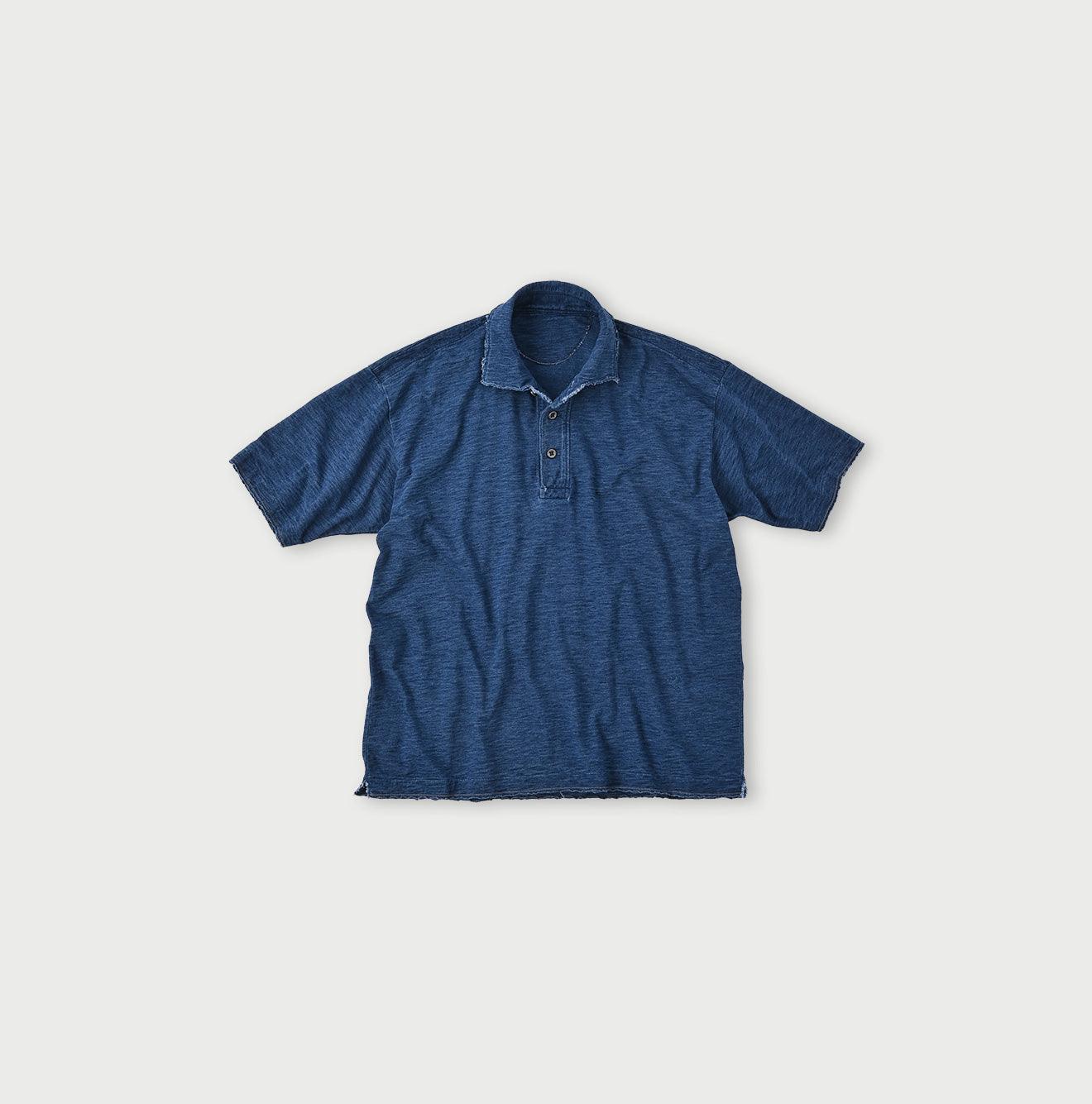 Indigo 908 Ocean Polo Shirt Distressed