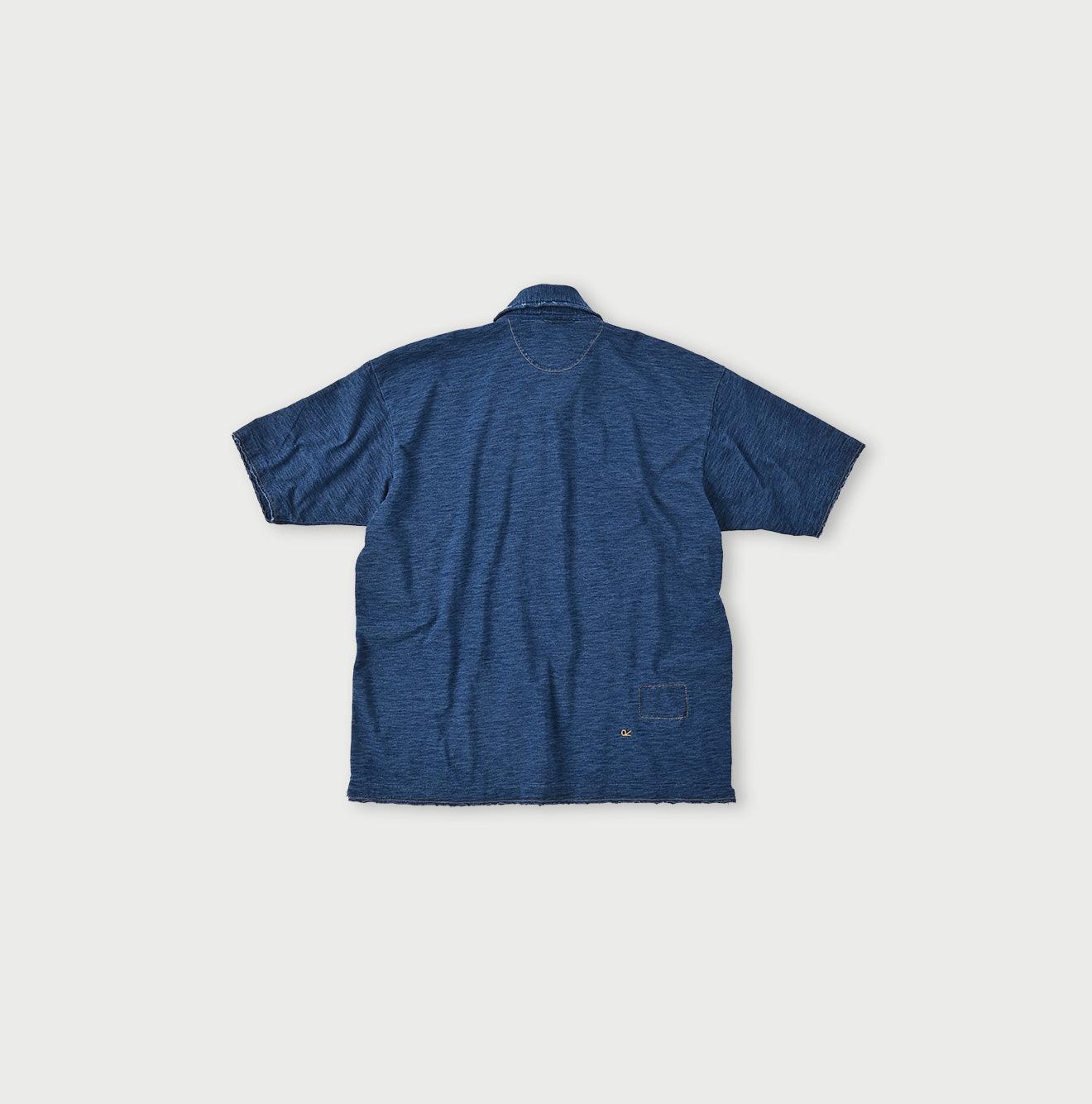 Indigo 908 Ocean Polo Shirt Distressed