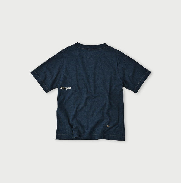 Indigo Tricolor Embroidery 908 Logo T-shirt - 45R by 45rpm studio