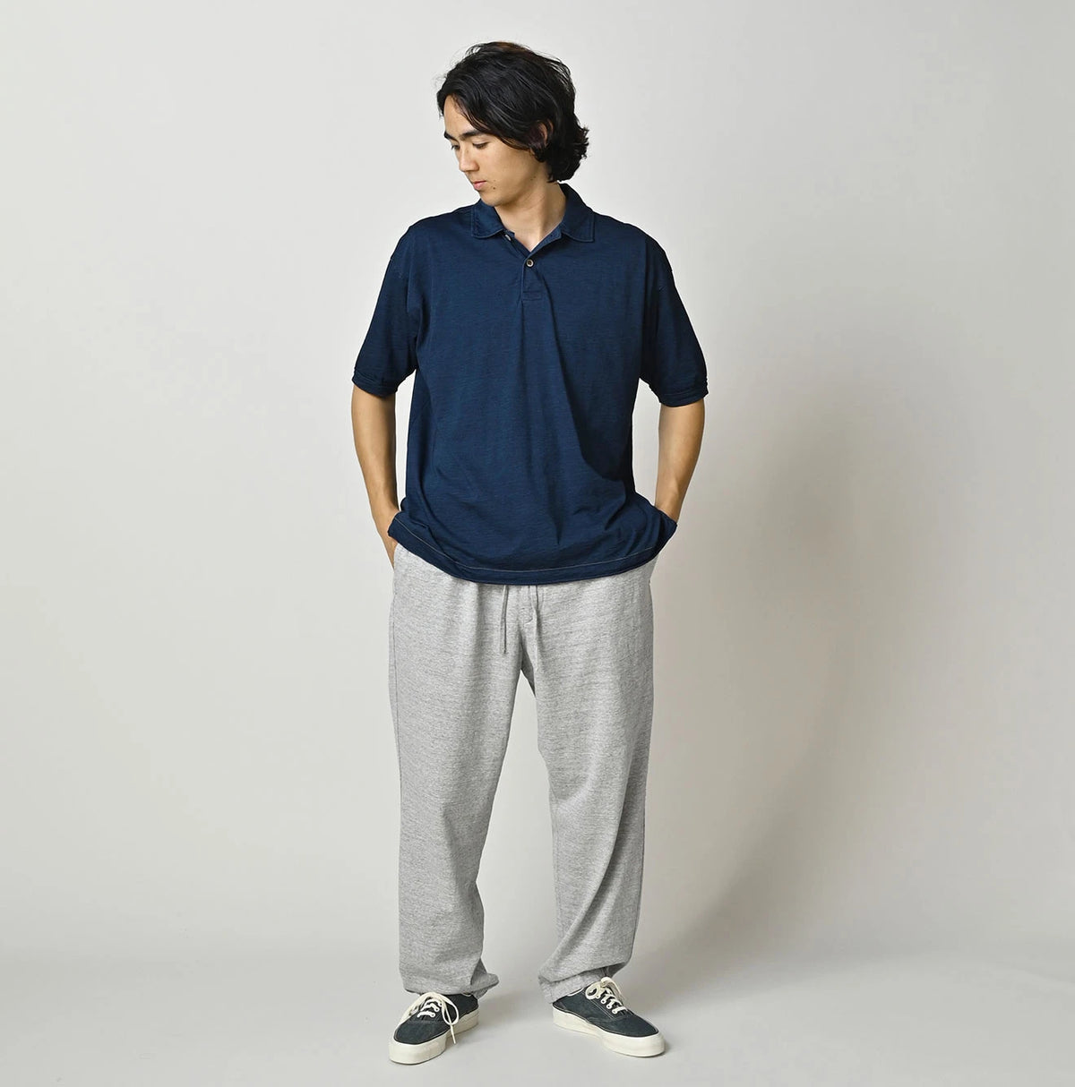 45R Indigo Supima 908 Tenjiku Polo
