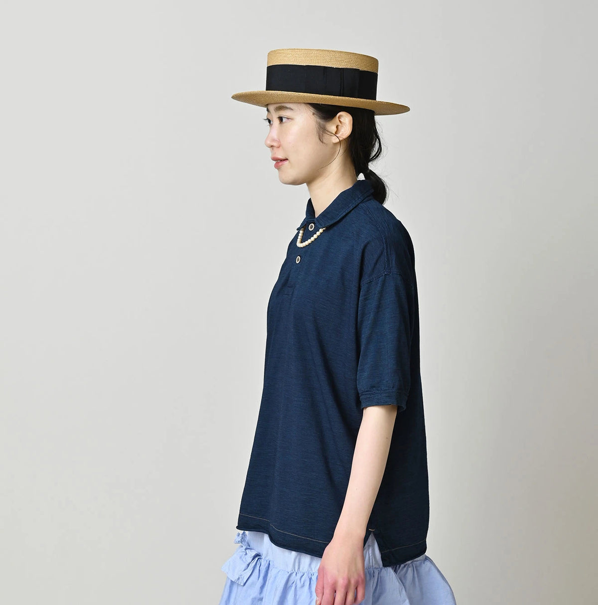 45R Indigo Supima 908 Tenjiku Polo