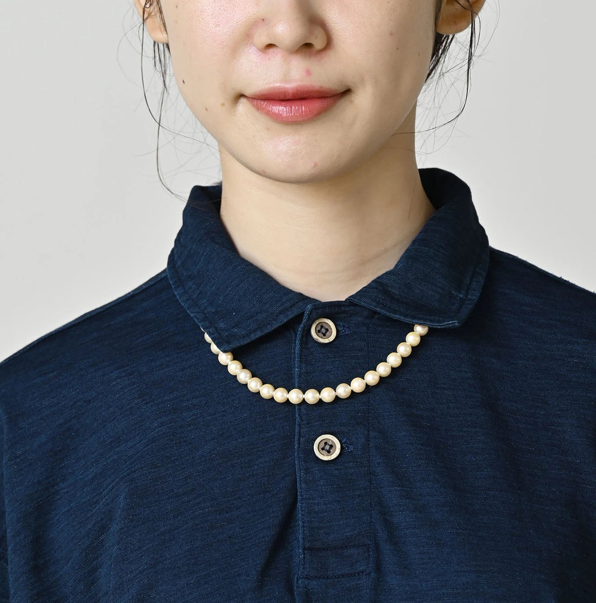 45R Indigo Supima 908 Tenjiku Polo
