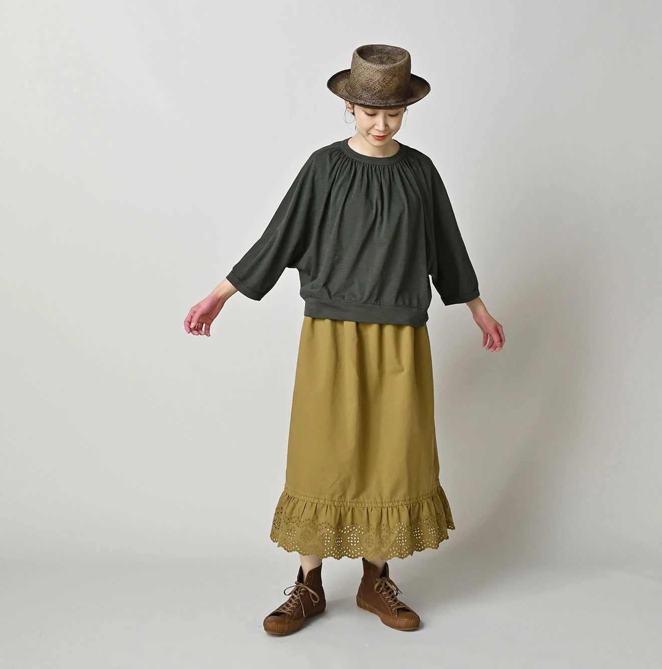 45R Supima Gathered Dolman T-shirt - Image 4