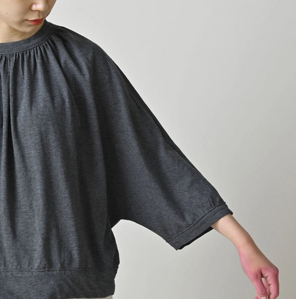 45R Supima Gathered Dolman T-shirt (Top-Dyed)