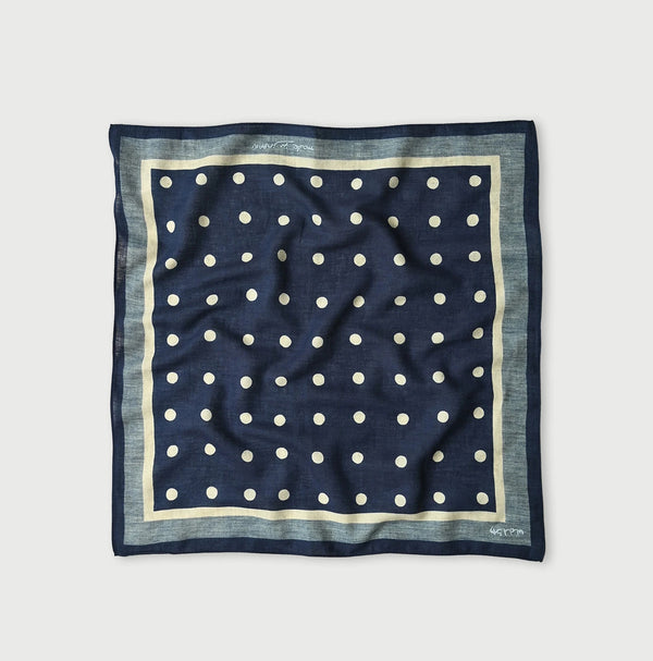 45R Indigo Polka Dot Bandana
