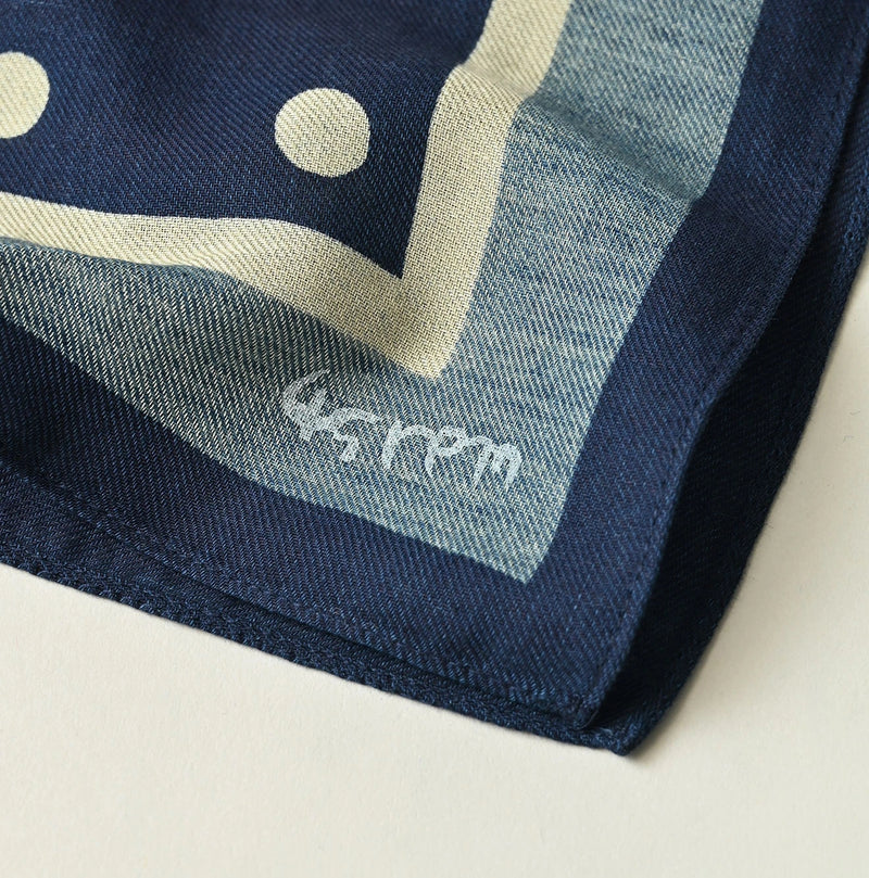 45R Indigo Polka Dot Bandana - Image 5
