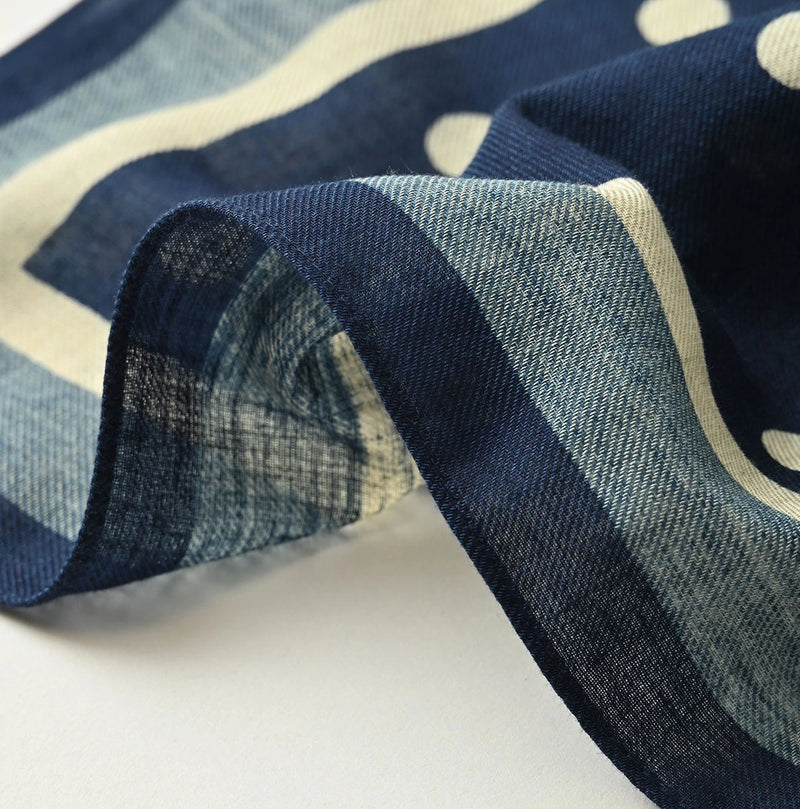 45R Indigo Polka Dot Bandana - Image 6