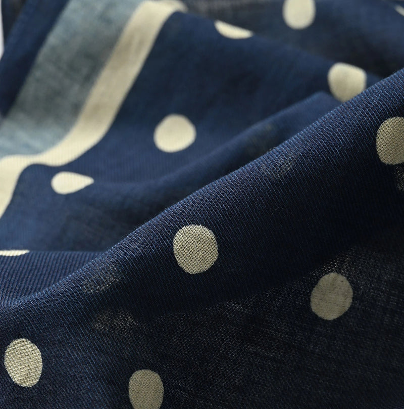 45R Indigo Polka Dot Bandana - Image 7