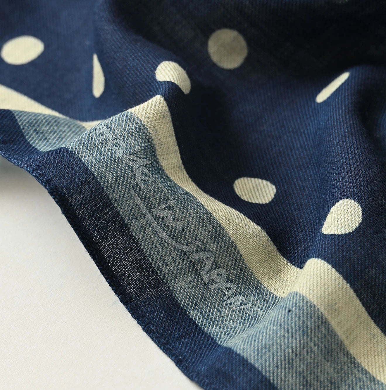 45R Indigo Polka Dot Bandana