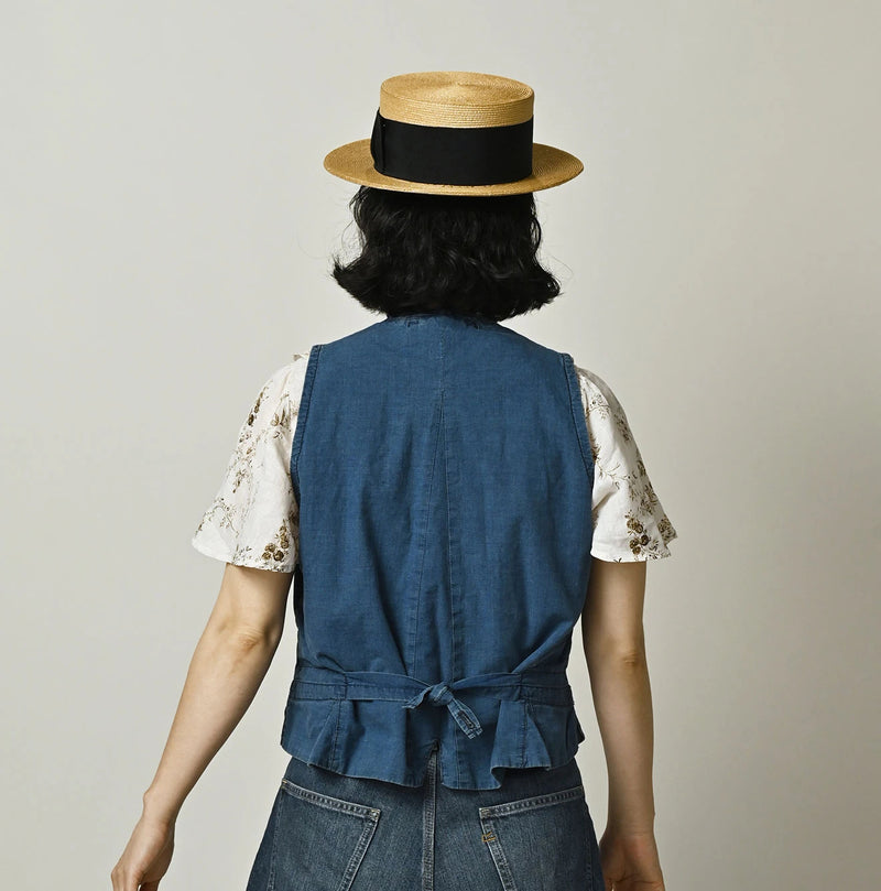 45R 45 Petite Denim Vest Distressed - Image 5