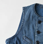 45R 45 Petite Denim Vest Distressed