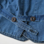 45R 45 Petite Denim Vest Distressed