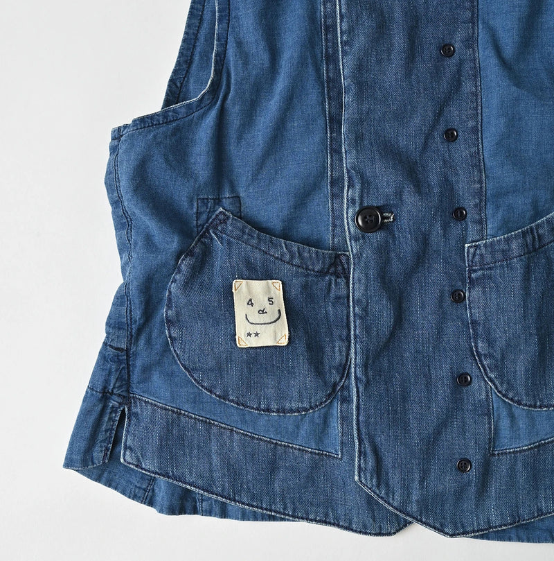45R 45 Petite Denim Vest Distressed - Image 19