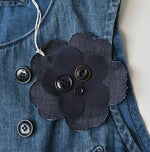 45R 45 Petite Denim Vest Distressed