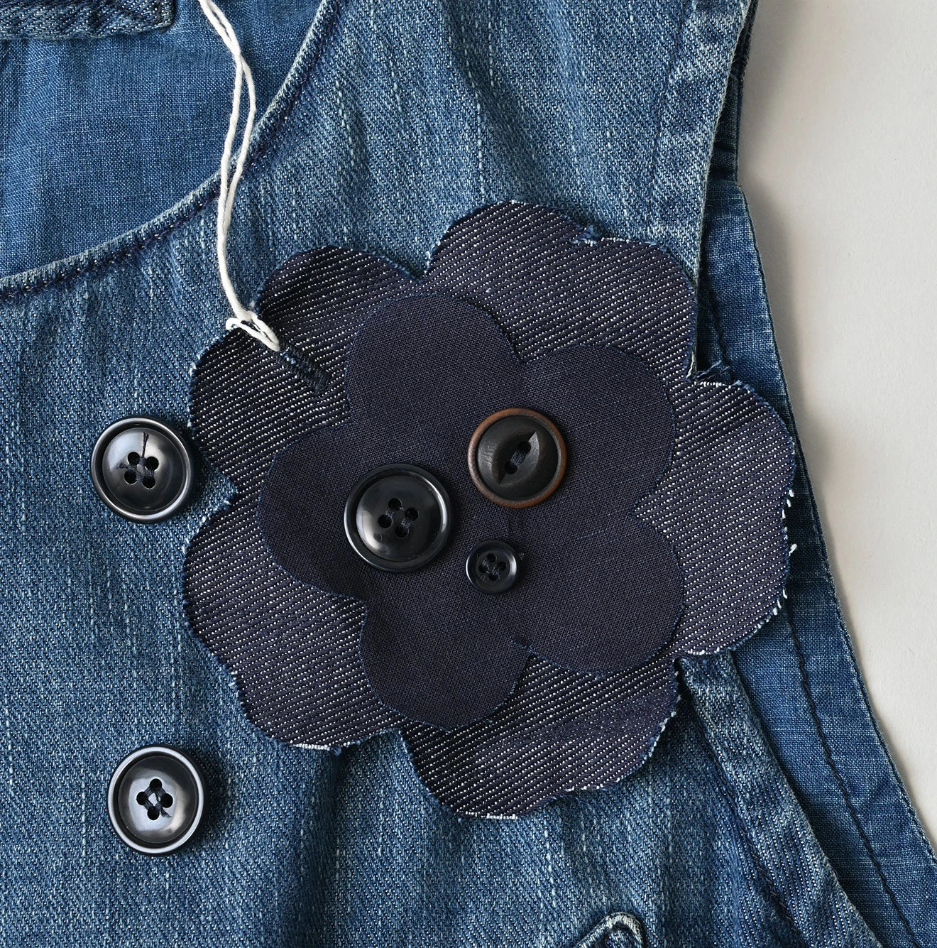 45R 45 Petite Denim Vest Distressed