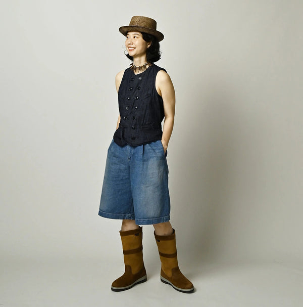 45R 45 Petite Denim Vest Nou
