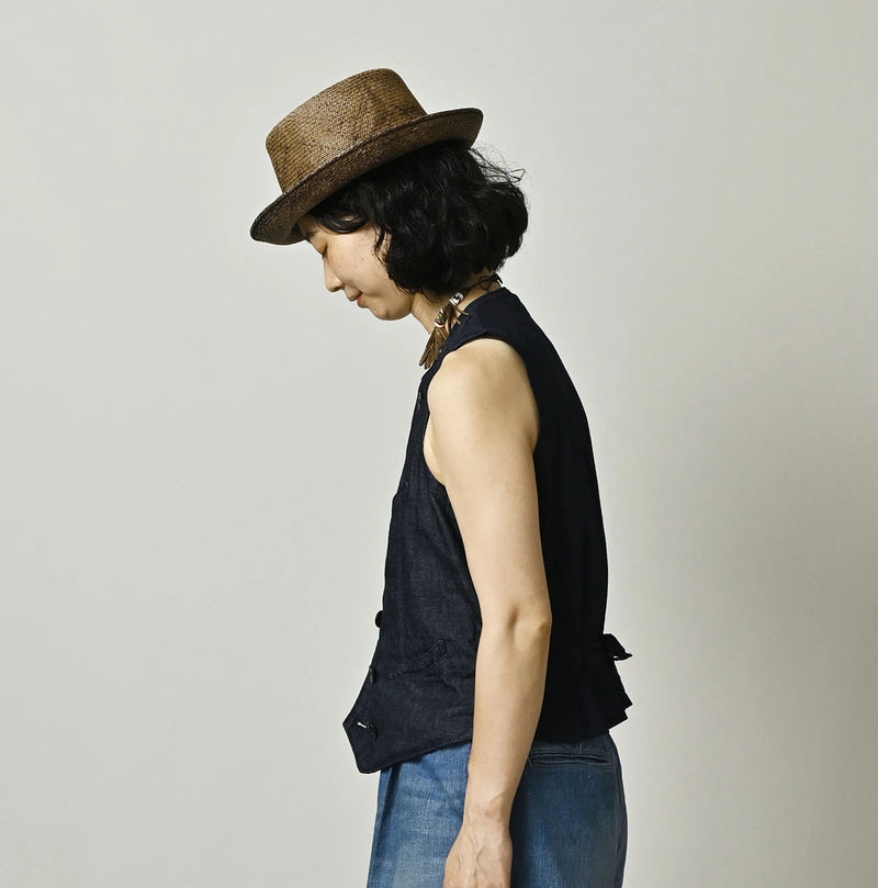 45R 45 Petite Denim Vest Nou - Image 4