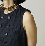 45R 45 Petite Denim Vest Nou