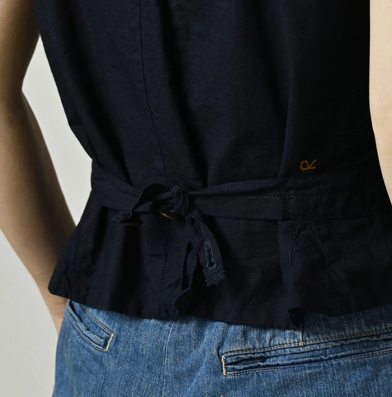 45R 45 Petite Denim Vest Nou - Image 11