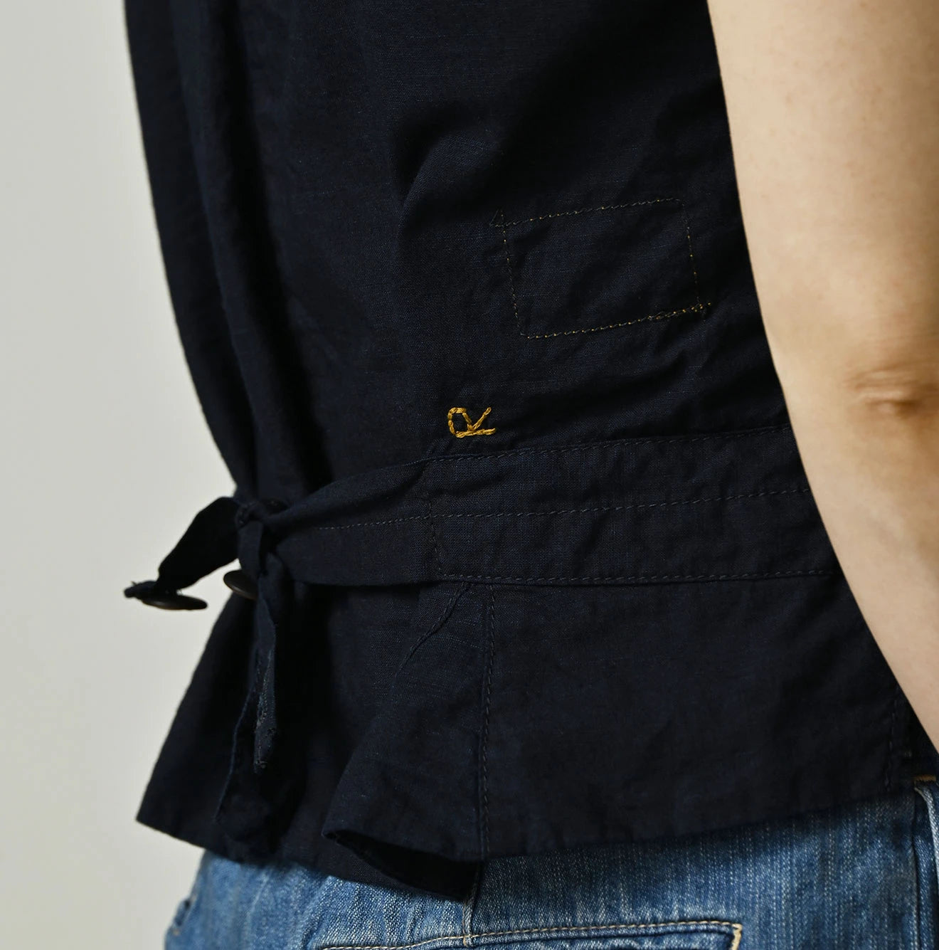 45R 45 Petite Denim Vest Nou - Image 12