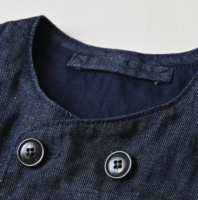 45R 45 Petite Denim Vest Nou - Image 14