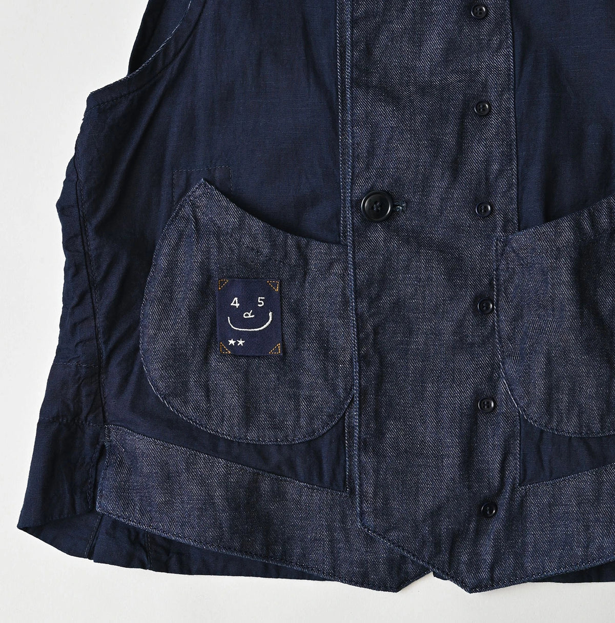 45R 45 Petite Denim Vest Nou