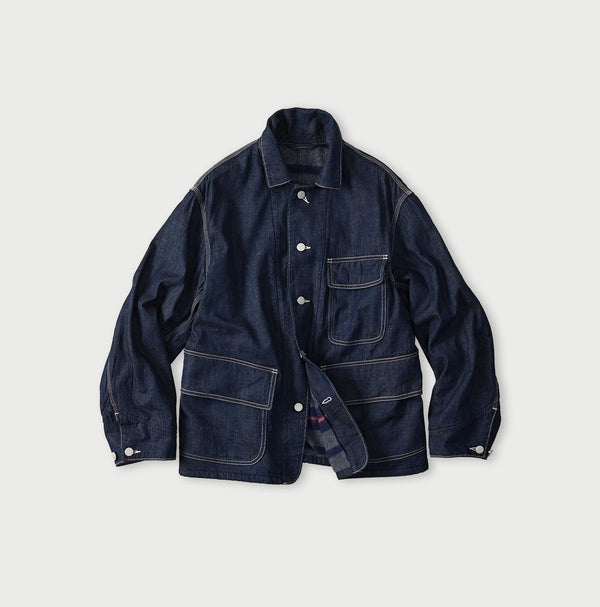 45R Komugi Denim × Rag Fleece 908 Mountain Coverall Nou