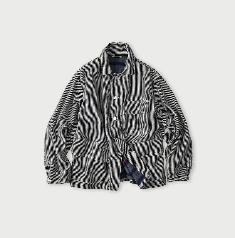 45R Komugi Denim × Rag Fleece 908 Mountain Coverall Nou - Image 2