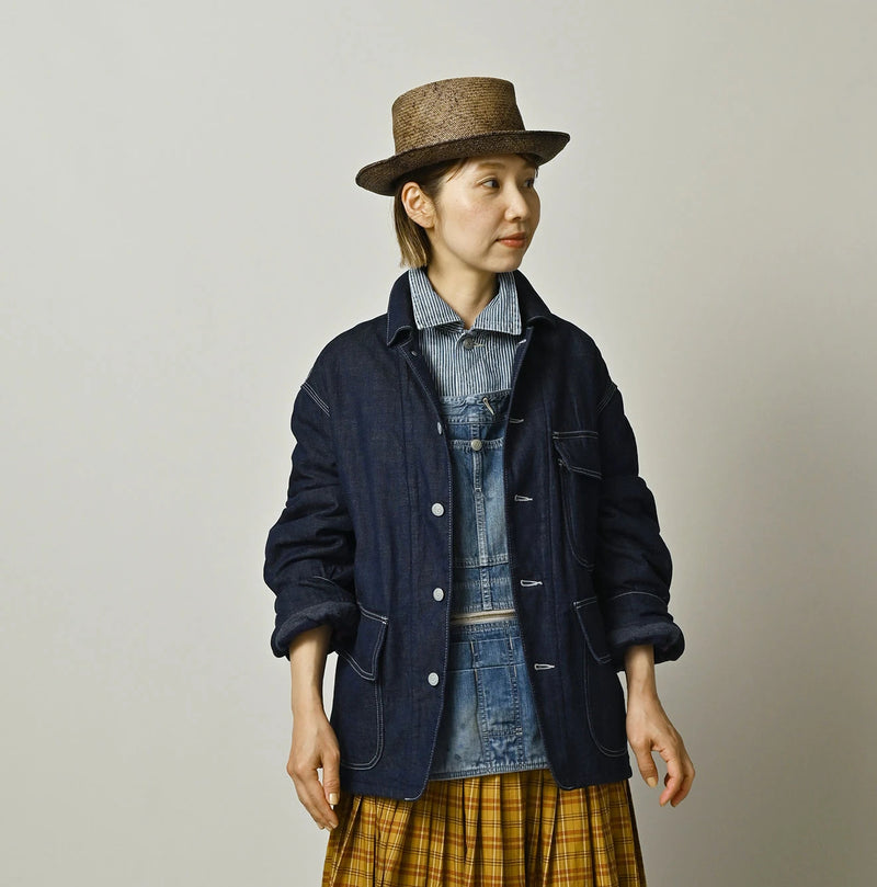 45R Komugi Denim × Rag Fleece 908 Mountain Coverall Nou - Image 5