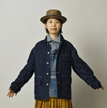 45R Komugi Denim × Rag Fleece 908 Mountain Coverall Nou